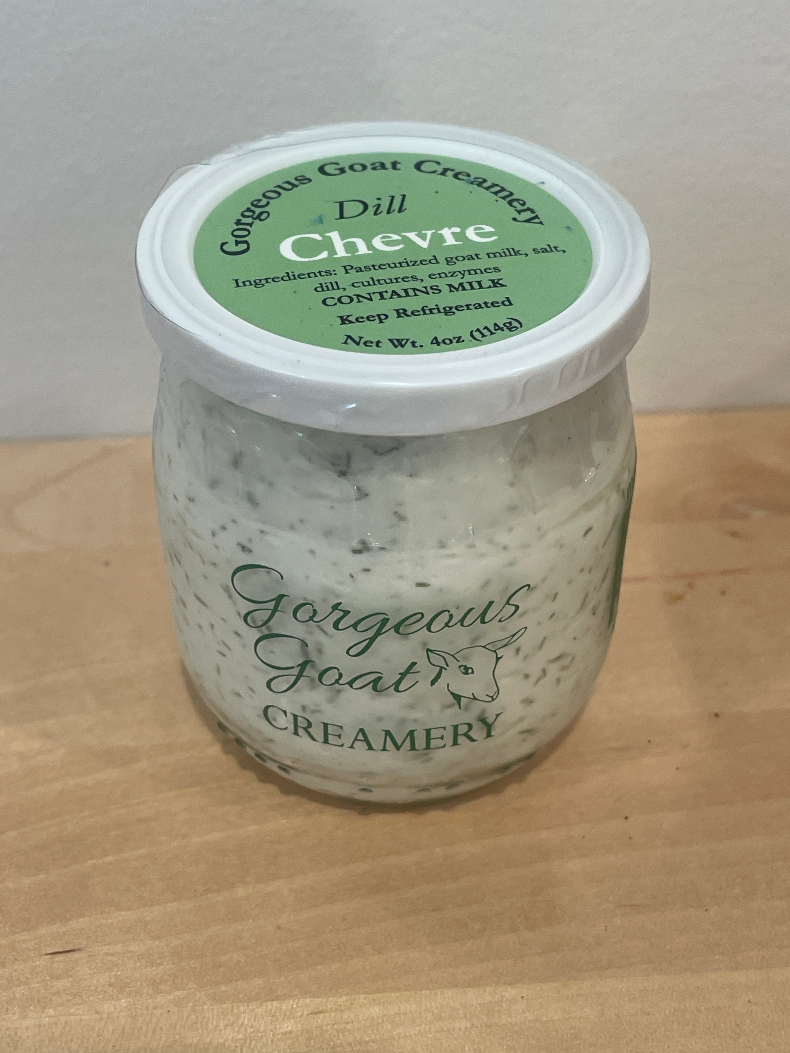 Chevre, Dill 4oz Jar - Gorgeous Goat Creamery